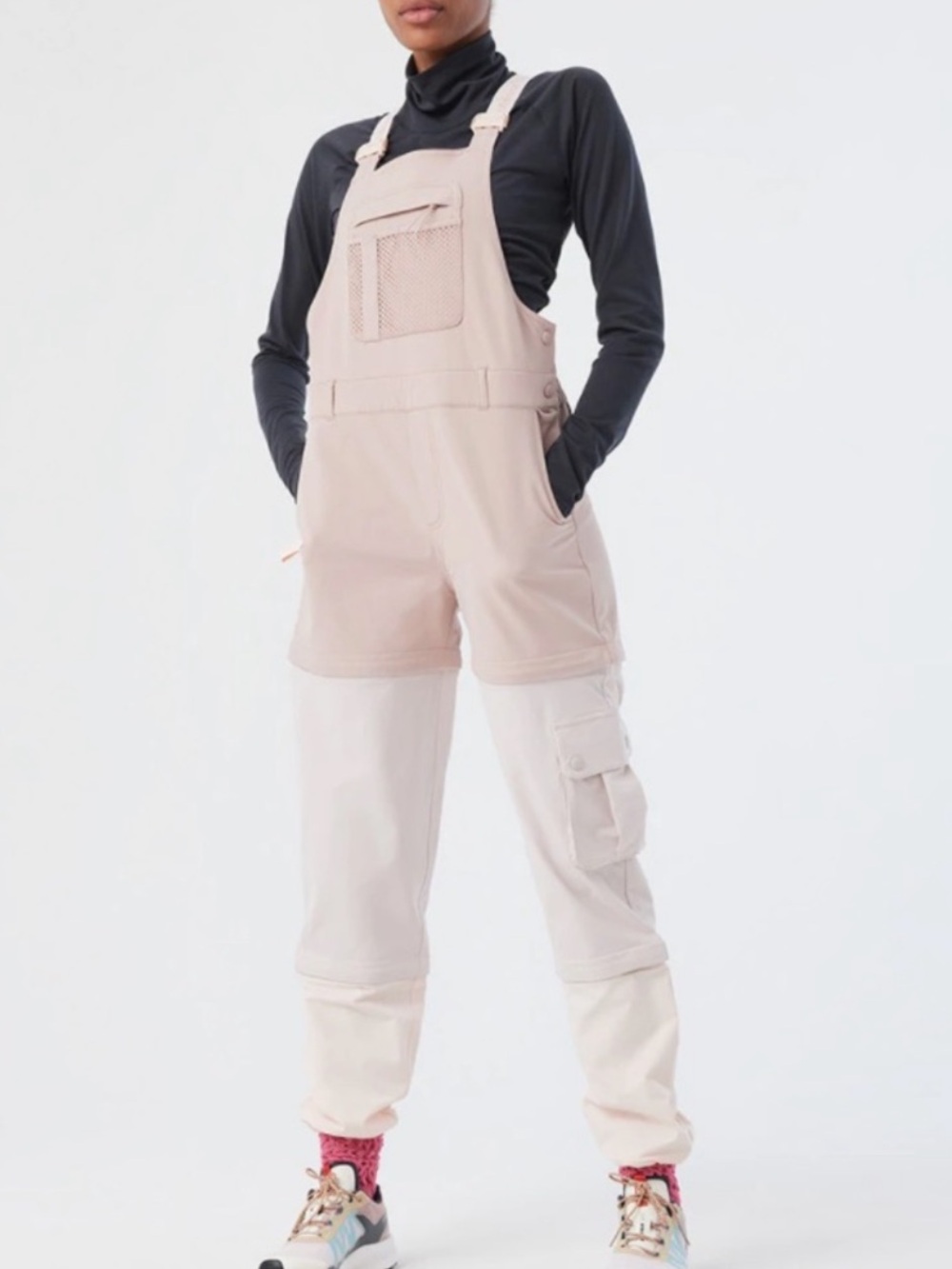Outdoor Voices Rectrek Zip Off Overalls in Cream